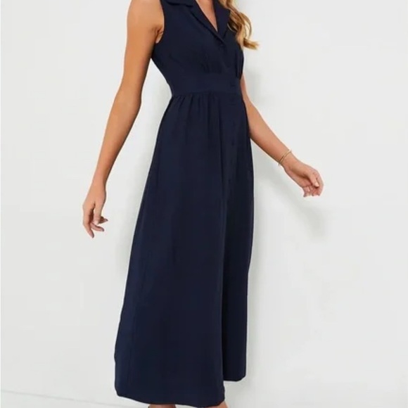 Tuckernuck Pomander Place Noelle Maxi Dress • Navy • Sleeveless • Size L - Picture 2 of 8